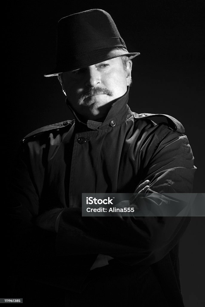 Gravi priviate occhio nel film noir - Foto stock royalty-free di Sorveglianza