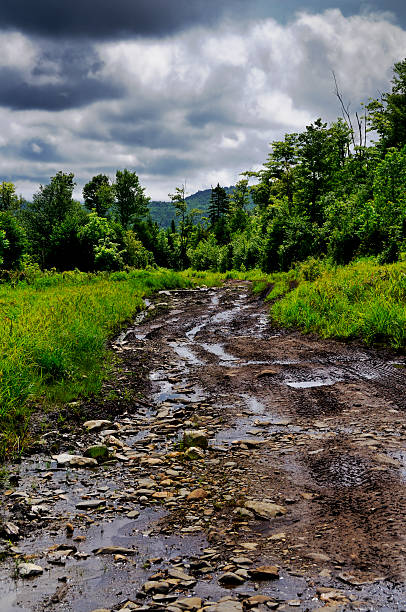 Rough Trail Through Rugged Country stock photo