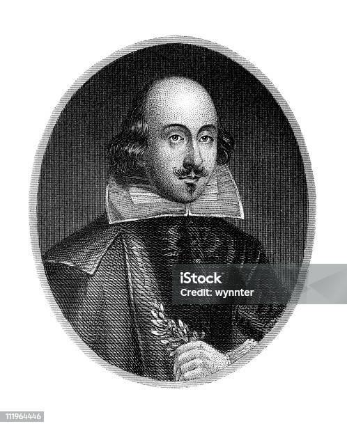 Antique Portrait Of William Shakespeare Stock Illustration - Download Image Now - William Shakespeare, 17th Century Style, England