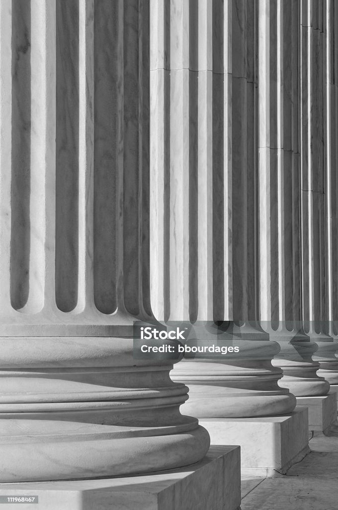 Säulen von Recht und Gerechtigkeit Vereinigten Staaten Supreme Court - Lizenzfrei Oberstes Bundesgericht der USA Stock-Foto
