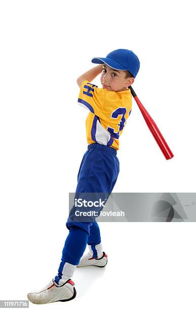 Ragazzo Giocare Sport Baseball O Softball - Fotografie stock e altre immagini di Attività - Attività, Bambini maschi, Bambino