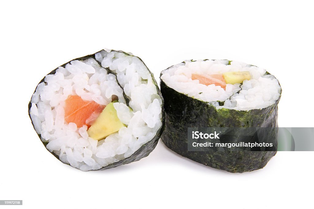 sushi maki puste - Zbiór zdjęć royalty-free (Awokado)