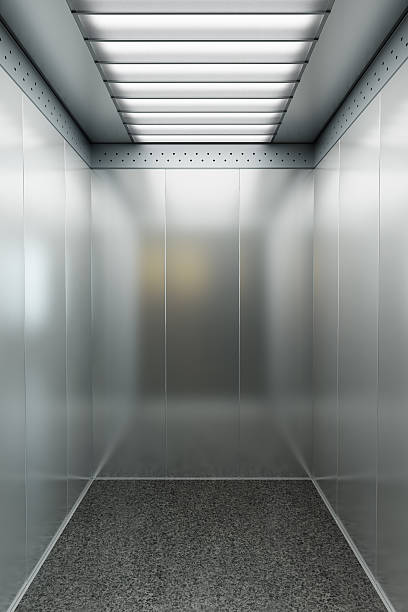 modern elevator 3d render stock photo