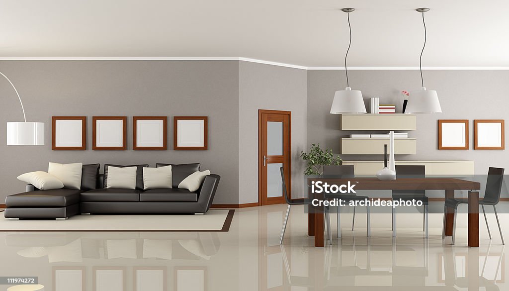 modern open space  Apartment Stock Photo