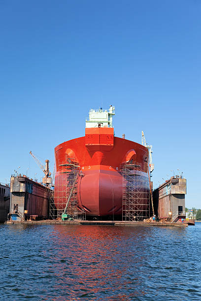 istock Tanker undergoing repair in a dry dock 111974949