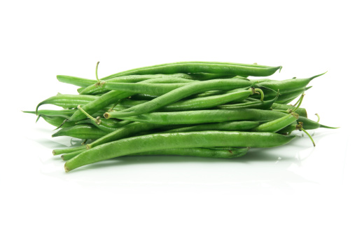 Freshness uncook green bean on white background. Vegetable nature food raw eatable , full with nutrition and vitamin.