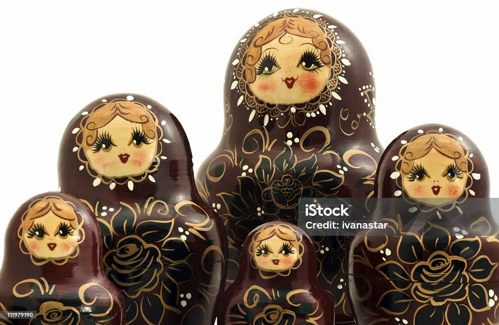 Russian Nesting Dolls также известный как Babushkas - Стоковые фото Матрёшка роялти-фри
