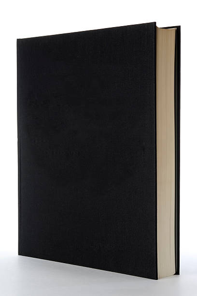 istock Isolated shot of standing black blank book on white background 111999352
