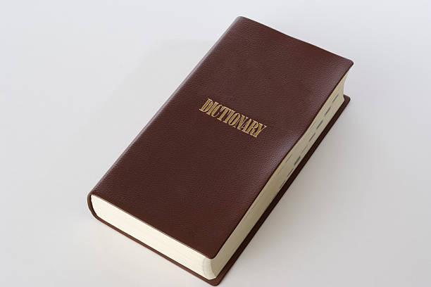 istock Isolated shot of brown dictionary on white background 111999376