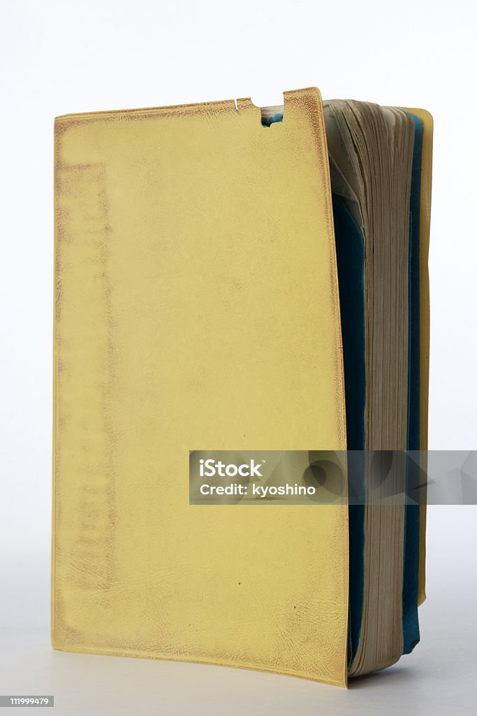 Vecchio giallo ebook - Foto stock royalty-free di Astratto