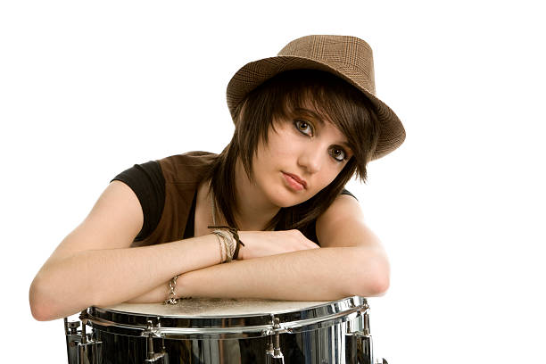 istock Girl Lays on Snare Drum 112004297