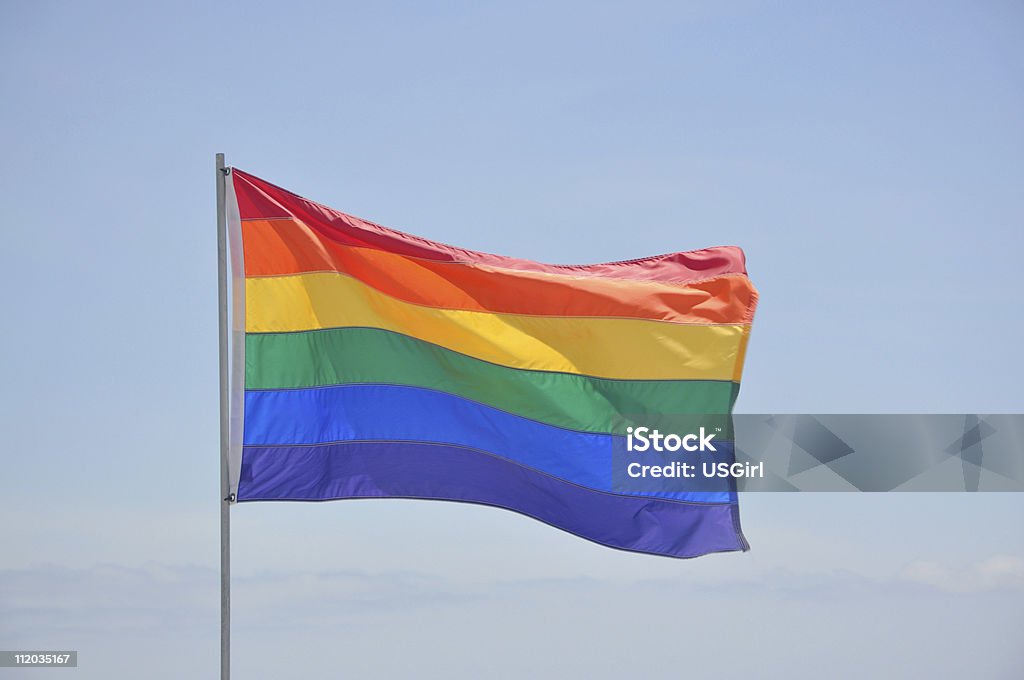 Gay Flagge Winken - Lizenzfrei Blau Stock-Foto