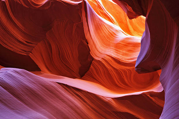 cañón del antílope panorámica - cave canyon rock eroded fotografías e imágenes de stock