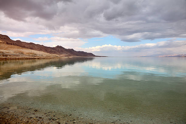 istock Magical winter sunset at the Dead Sea 112038243