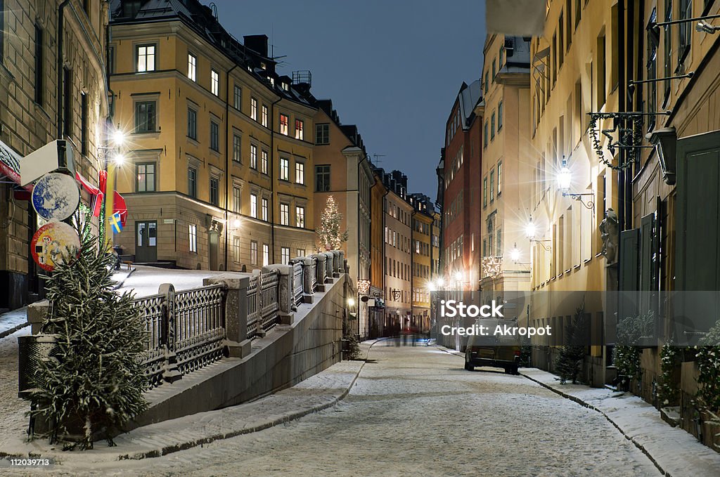 스트리트 역사 부분을 스톡홀름 시 - 로열티 프리 0명 스톡 사진