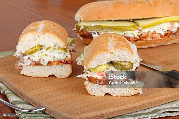 Barbecue Pork Sandwich Stock Photo - Download Image Now - Barbecue - Meal, Bread, Bun - Bread