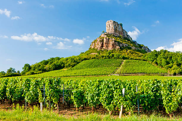 Solutre Rock  burgundy france stock pictures, royalty-free photos & images