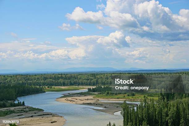 Fiume Saskatchewan Del Nord - Fotografie stock e altre immagini di Alberta - Alberta, Nord, Paesaggio