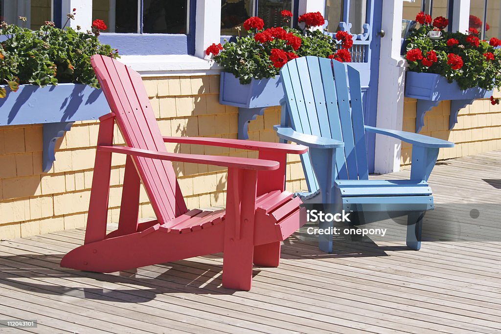 Cadeiras de Verão - Royalty-free Cadeira Adirondack Foto de stock