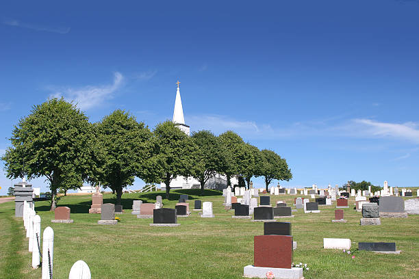 istock Summer Church and Cemetery 112043731