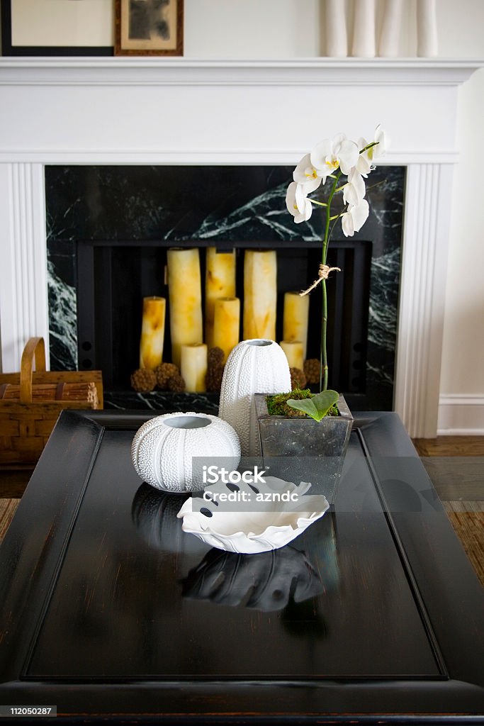 White Orchid and Vases  Apartment Stock Photo