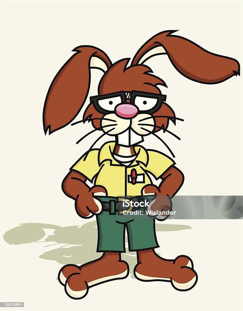 Nerd Pink Rabbit Bunny Nerd Stock Illustration - Download Image Now - Animal, Animal ...