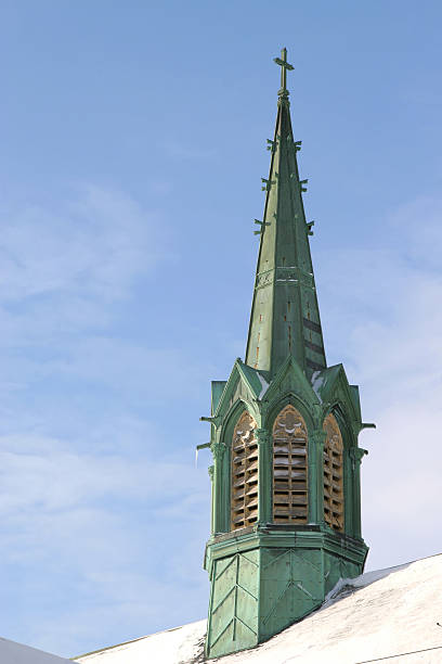 istock Winter Church Steeple 112082218