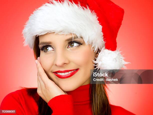 Süße Santa Stockfoto und mehr Bilder von Attraktive Frau - Attraktive Frau, Bunt - Farbton, Eleganz