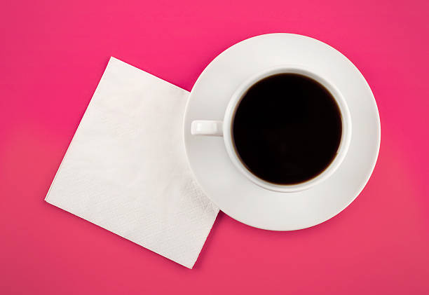 Coffee and napkin stock photo