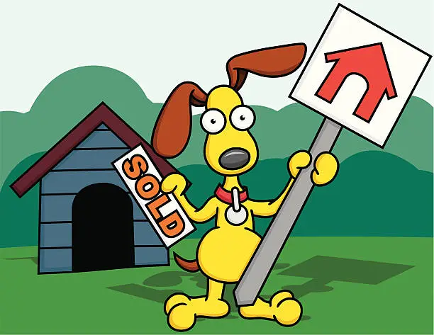 Vector illustration of Real Estate Puppy