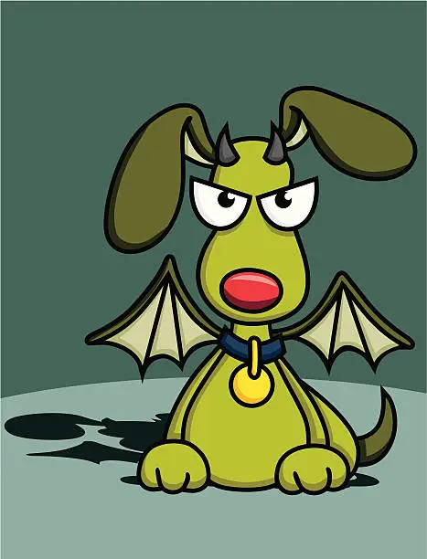 Vector illustration of Demon Puppy