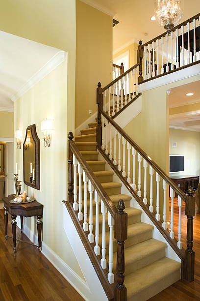 istock Elegant staircase in an upscale home. 112110427