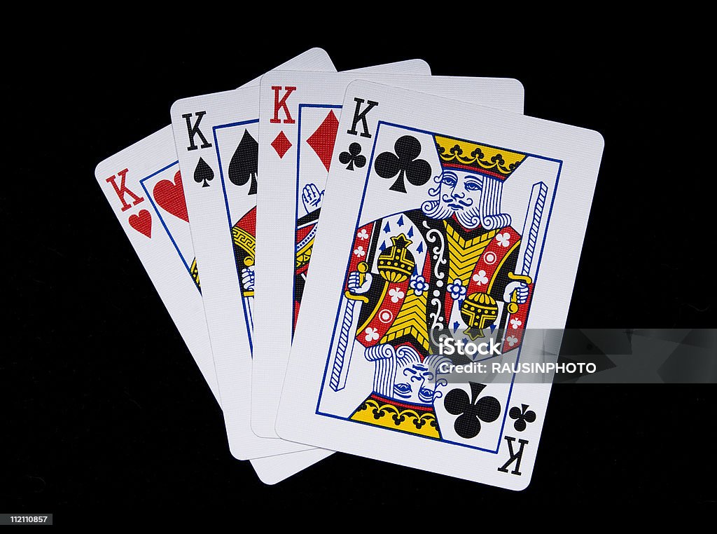 Четыре Королевские - Стоковые фото Король червей роялти-фри