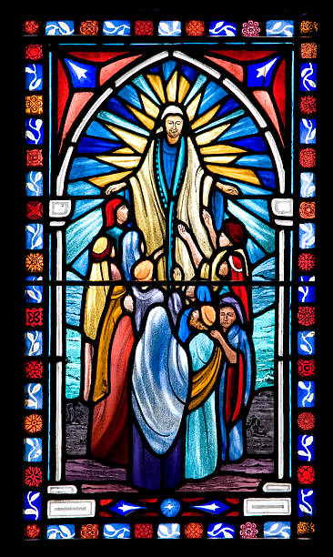 istock Biblical Stained Glass Detail 112121667