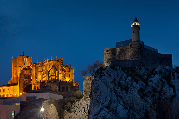 Nightfall in Castro Urdiales  cantabria stock pictures, royalty-free photos & images