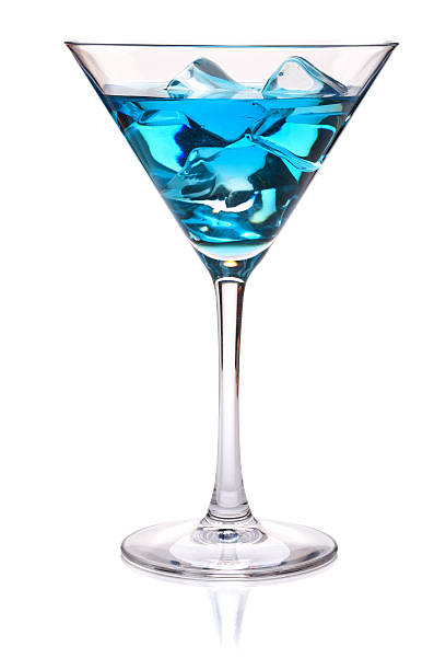 istock Blue tropical cocktail in martini glass 112147153