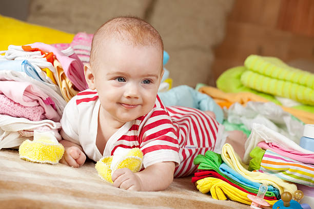 istock Happy baby  with  baby's wear 112147157