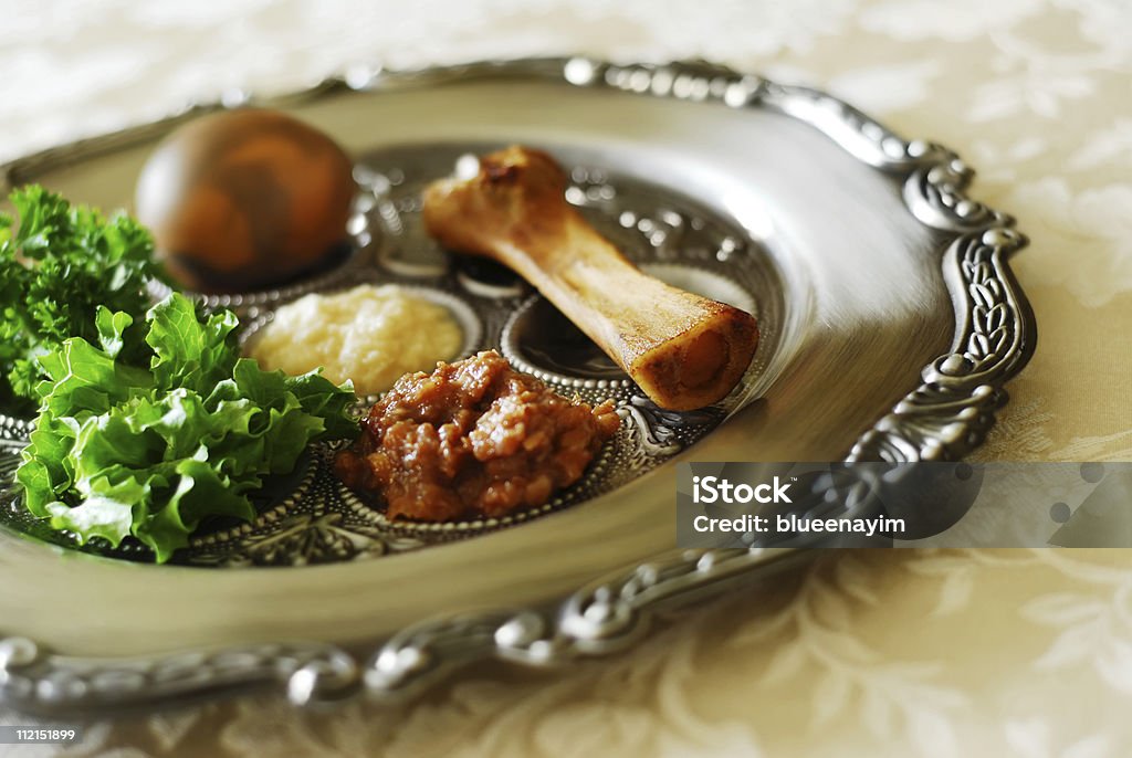 Pesach Prato de Seder - Royalty-free Seder Foto de stock