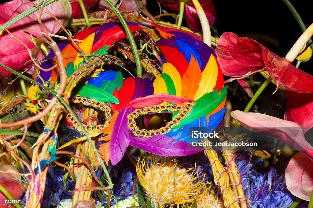 Véspera de Ano-novo máscara e flores - Foto de stock de Rio de Janeiro royalty-free