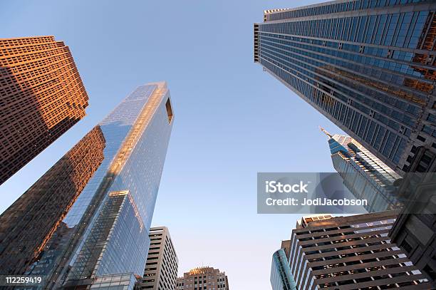 Philadelphia Financial District Stock Photo - Download Image Now - Philadelphia - Pennsylvania, Directly Below, Looking Up