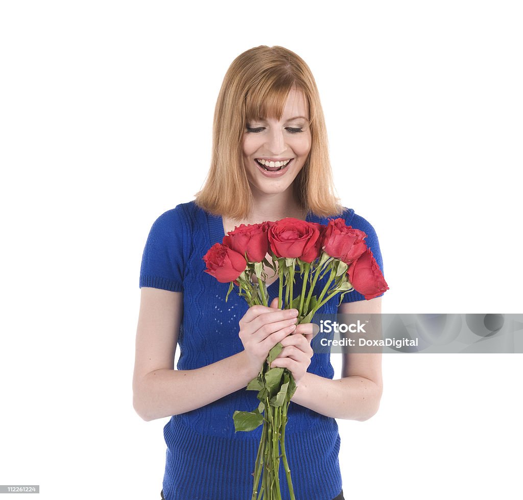 Chica con rosas - Foto de stock de 20 a 29 años libre de derechos