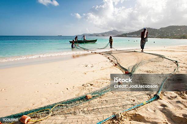 Fishing Net Stock Photo - Download Image Now - Grenada, Commercial Fishing Net, Fishing Net