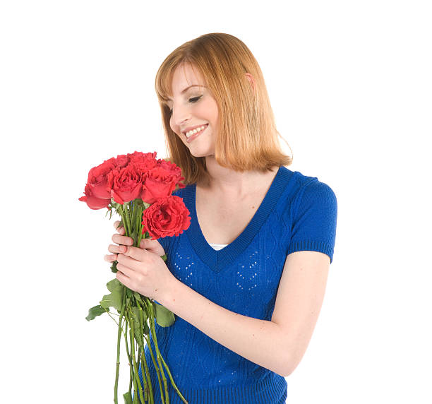 istock Girl with Roses 112262442