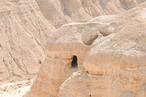 Dead Sea Scrolls Cave Cave #4 in Qumran in which a portion of the Dead Sea Scrolls wer found. dead sea scrolls stock pictures, royalty-free photos & images