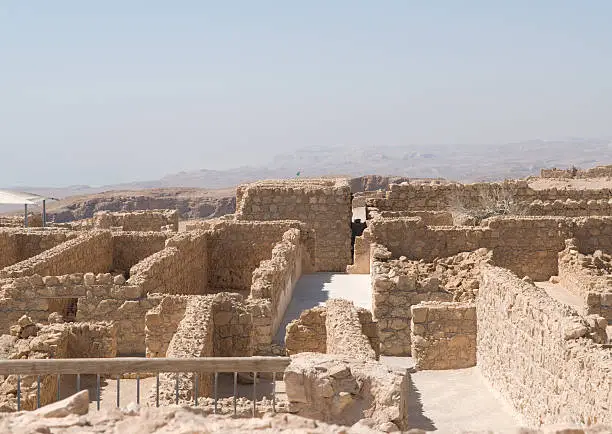Remains of city built by King Herod on the top of Mount Masada.
