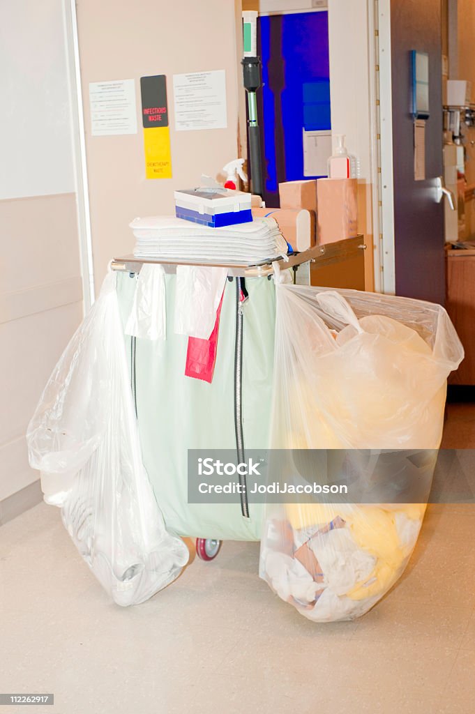 hospital Reinigung Einkaufswagen - Lizenzfrei Abbürsten Stock-Foto