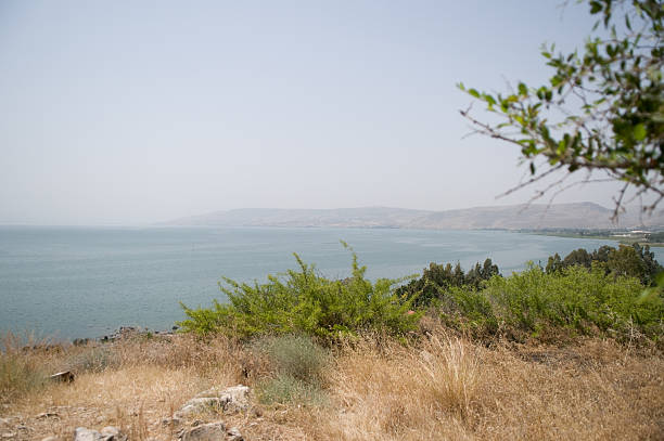 vista do monte das bem-aventuranças - lake tiberius - fotografias e filmes do acervo