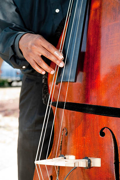 bas najsprawniej myślisz entertainer - playing an instrument vertical blurred motion outdoors zdjęcia i obrazy z banku zdjęć