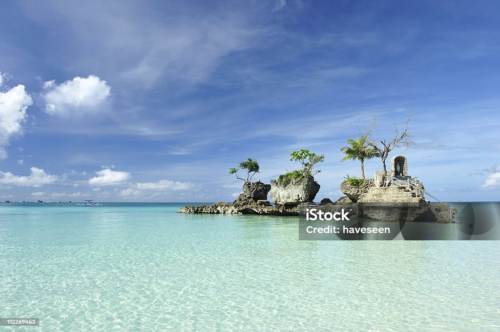 Rock am Strand - Lizenzfrei Blau Stock-Foto