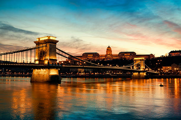 istock Szechenyi Chain Bridge and Royal Palace 112271894